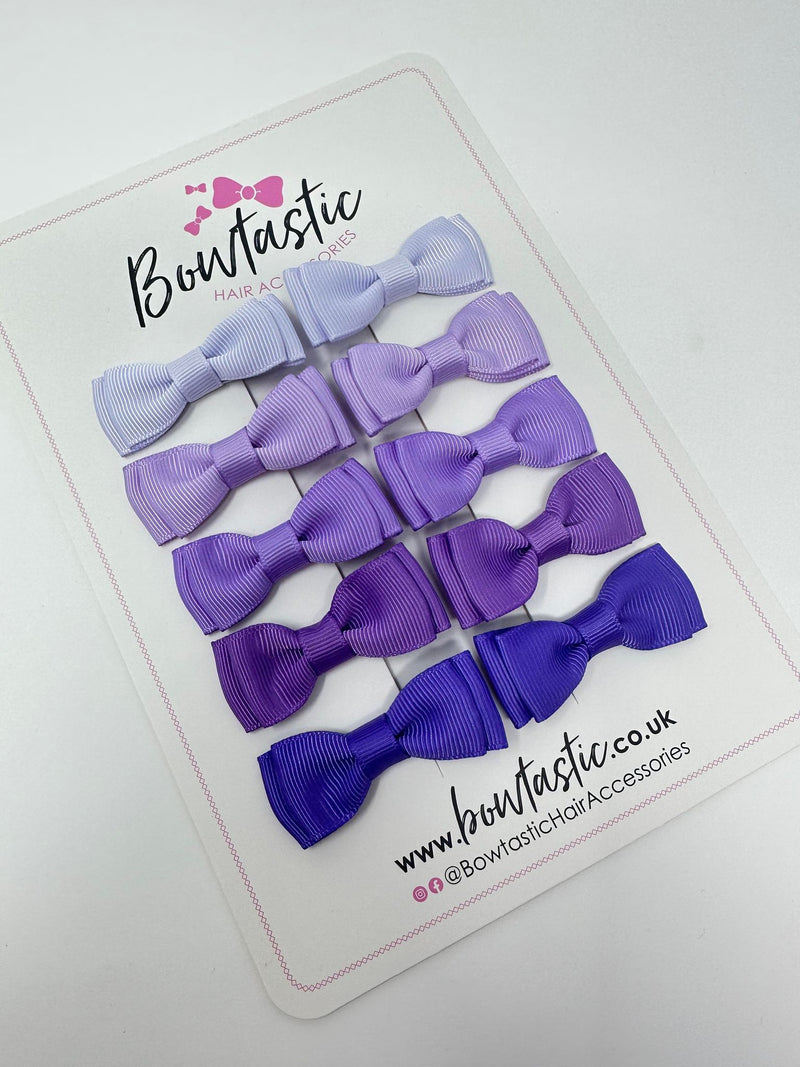 Bow Set - 1.75 Inch - Purples - 10 Pack