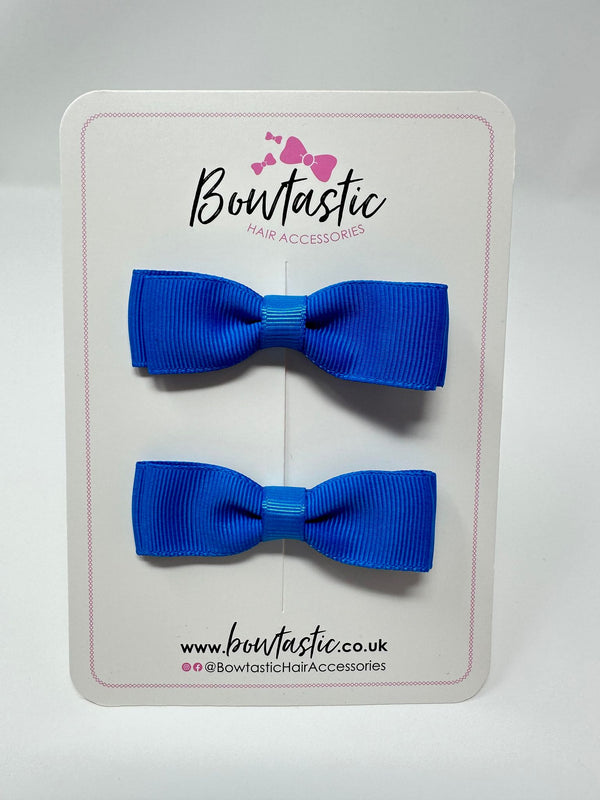 2.75 Inch Flat Bow - Royal Blue - 2 Pack