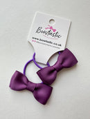 1.75 Inch Bow Thin Elastic - Amethyst - 2 Pack