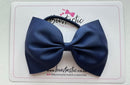 4.5 Inch Tuxedo Bow Bobble - Navy