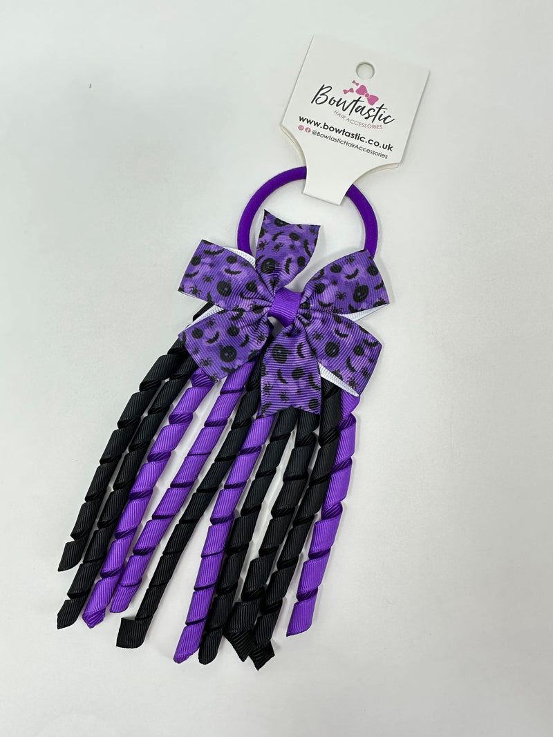 Halloween - 3 Inch Pinwheel Corker Bobble - Purple & Black Bat