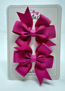 3 Inch Pinwheel Bow - Raspberry Rose - 2 Pack