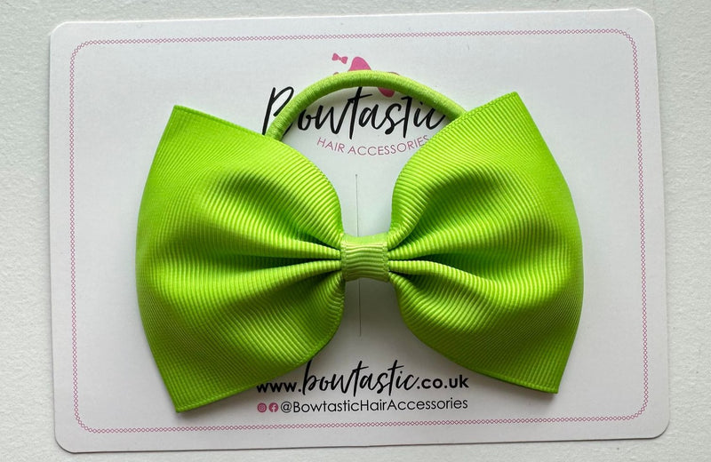 4.5 Inch Tuxedo Bow Bobble - Apple Green