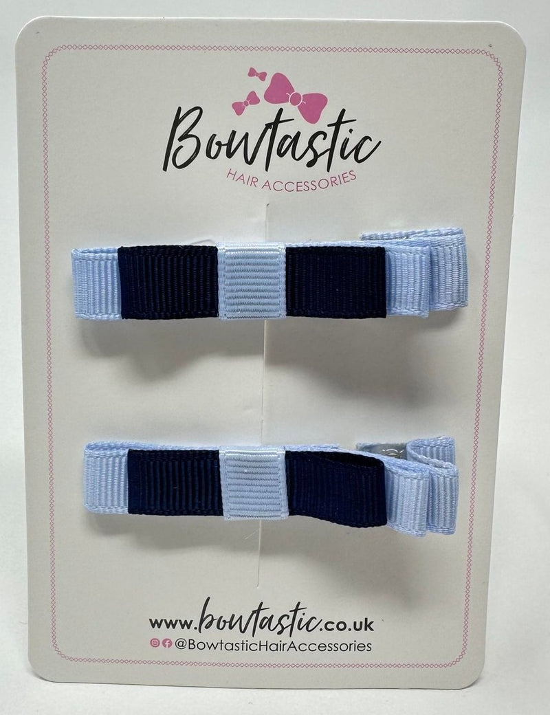 2 Inch Slide Bows - Navy & Bluebell - 2 Pack