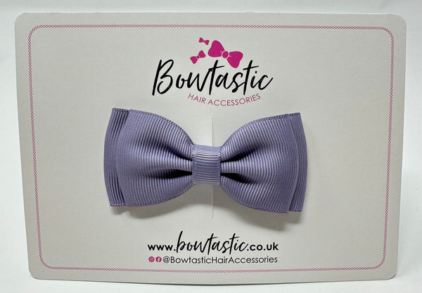 3 Inch Flat Double Bow - Thistle