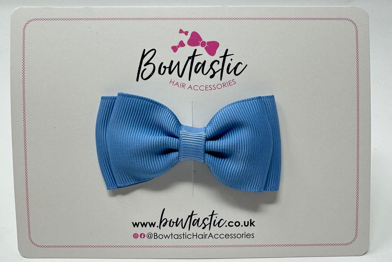 3 Inch Flat Double Bow - French Blue