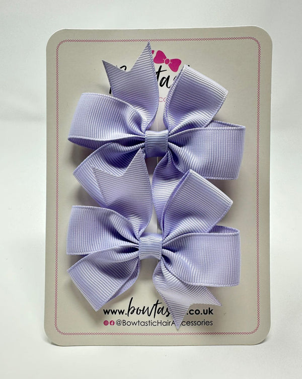 3 Inch Pinwheel Bow - Lilac Mist - 2 Pack