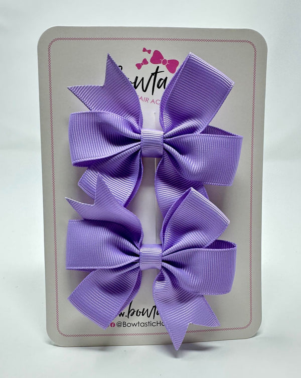 3 Inch Pinwheel Bow - Light Orchid - 2 Pack