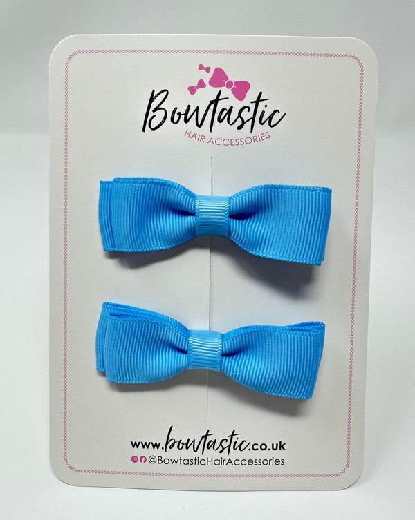 2.75 Inch Flat Bow - Blue Mist - 2 Pack