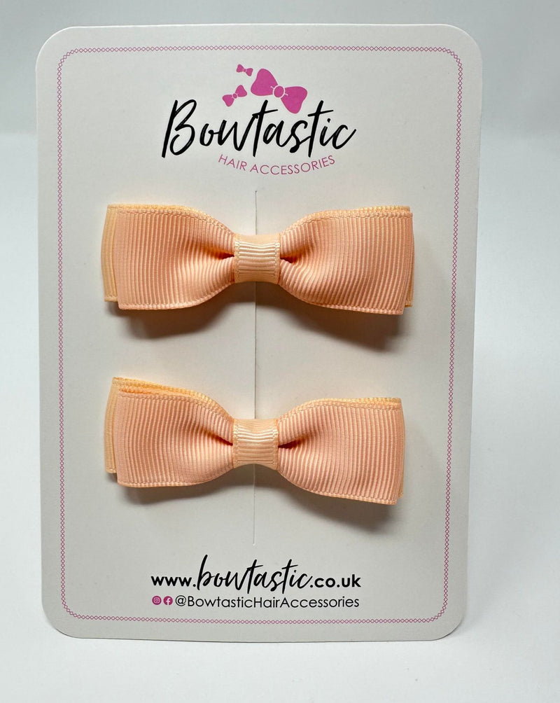 2.75 Inch Flat Bow - Petal Peach - 2 Pack