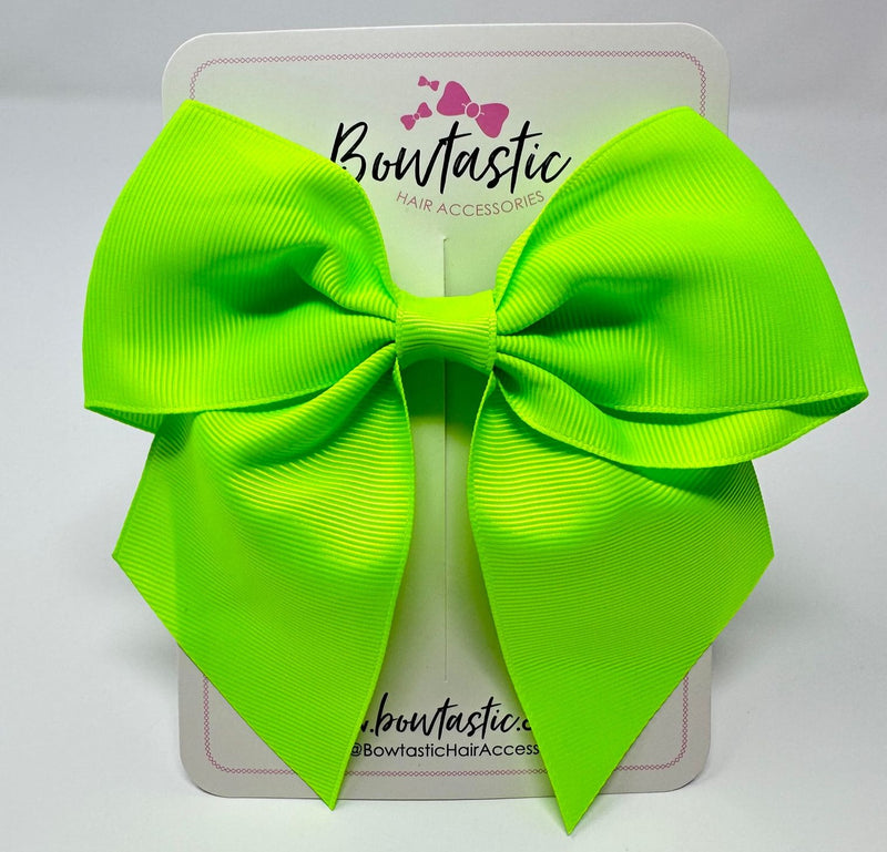 5 Inch Cheer Bow - Key Lime