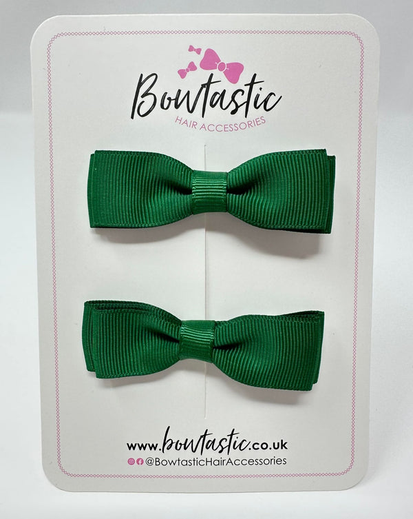 2.75 Inch Flat Bow - Forest Green - 2 Pack