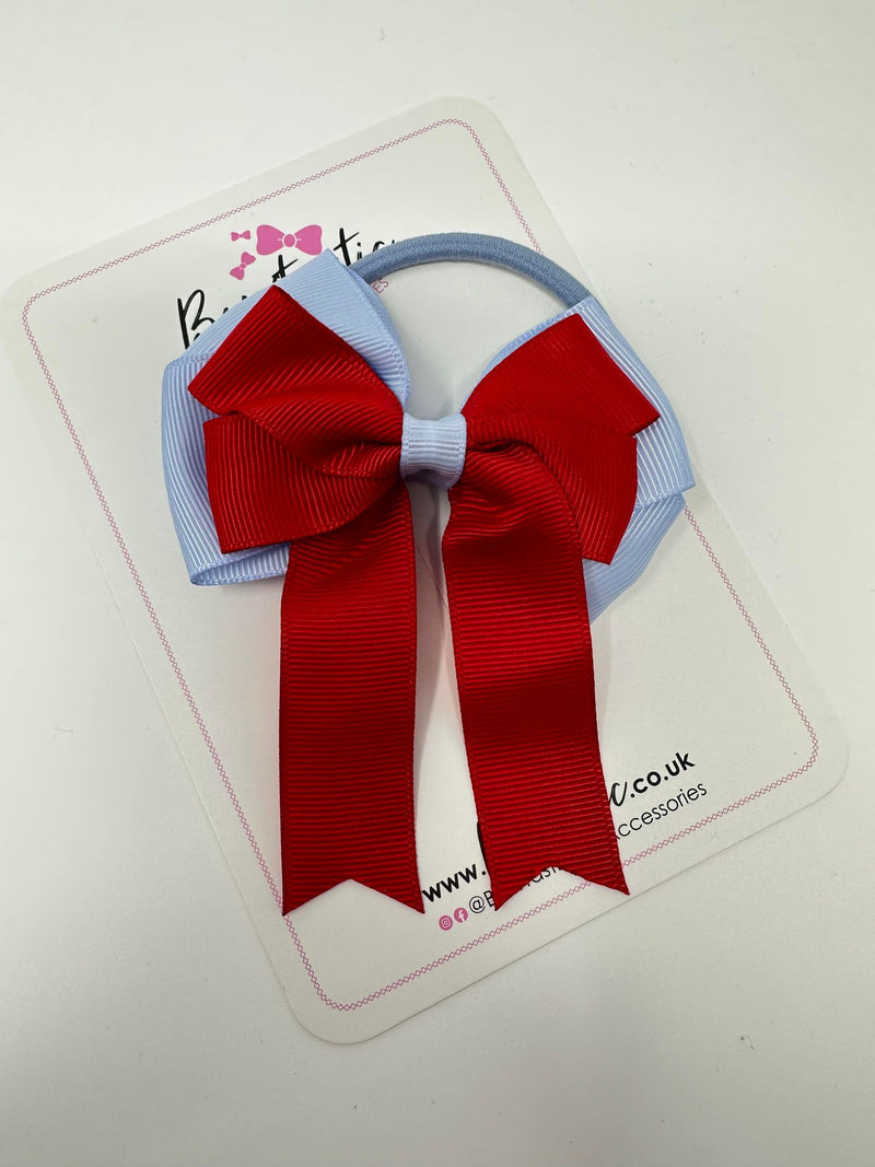 3.5 Inch Tail Bobble - Red & Bluebell