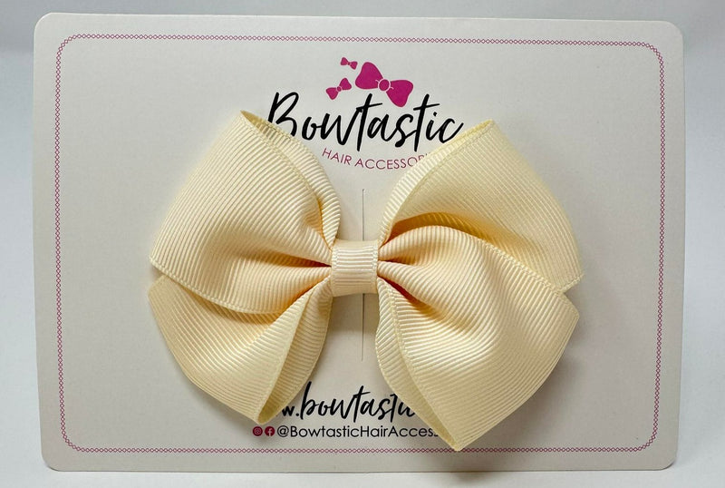 3.5 Inch Flat Bow - Cream