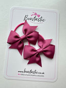 2.5 Inch Flat Bow Thin Elastic - Style 2 - Victorian Rose - 2 Pack