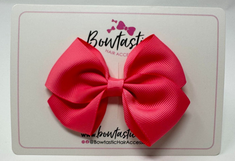 3.5 Inch Flat Bow - Camellia Rose