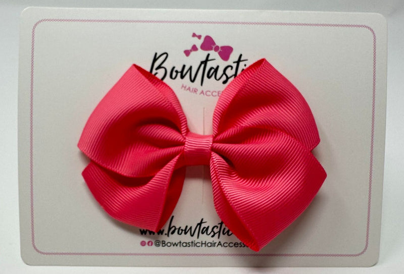 3.5 Inch Flat Bow - Coral Rose