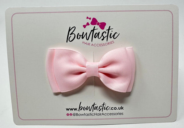 3 Inch Flat Double Bow - Powder Pink