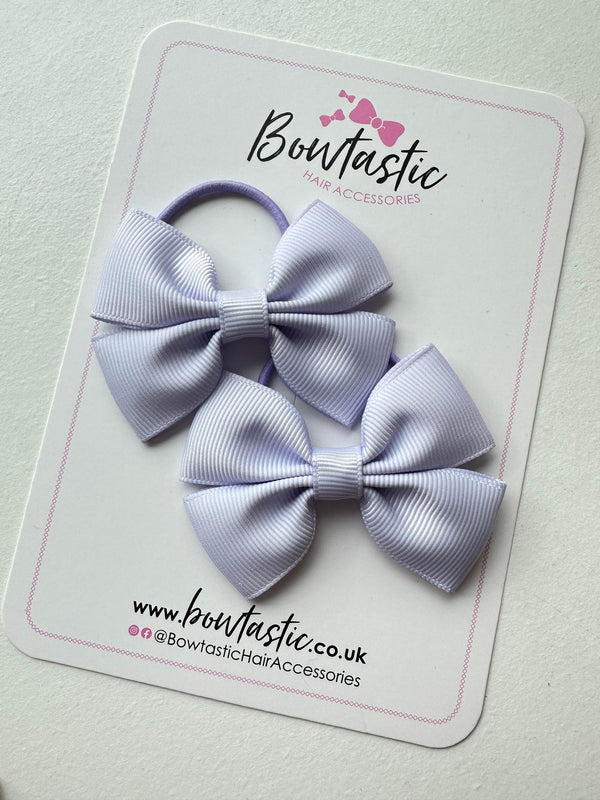 2.5 Inch Butterfly Bow Thin Elastic - Lilac Mist - 2 Pack