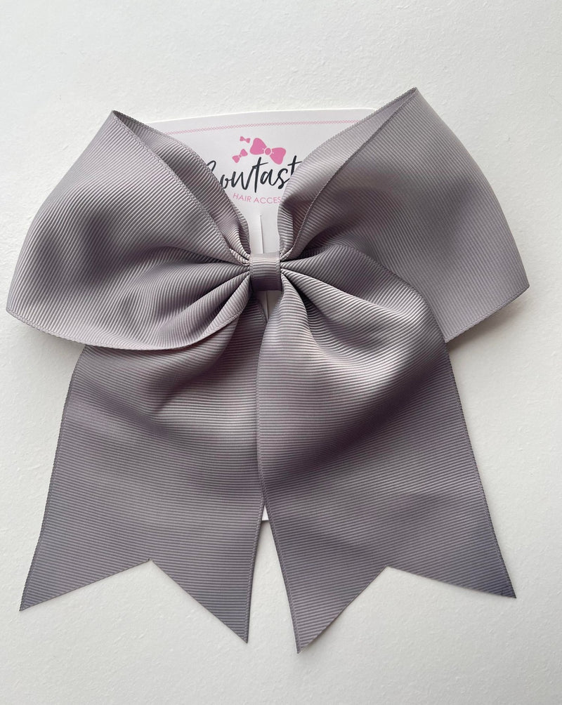 7 Inch Cheer Bow - Silver