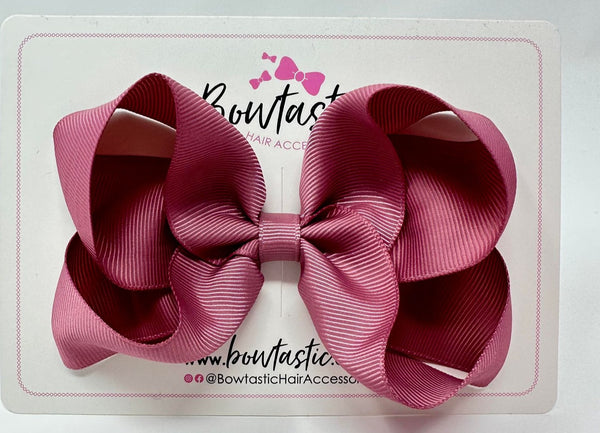 4.5 Inch Bow - Rosy Mauve