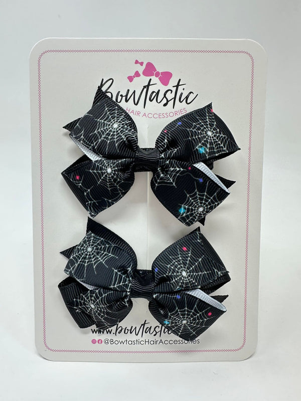 Halloween - 3 Inch Pattern Bow - Spider Web - 2 Pack