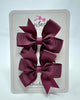 3 Inch Pinwheel Bow - Burgundy - 2 Pack
