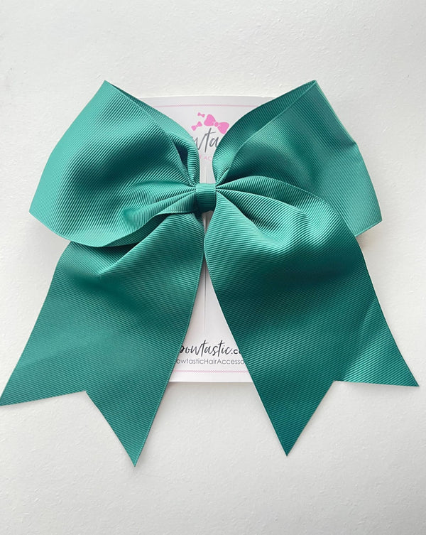 7 Inch Cheer Bow - Hunter Green