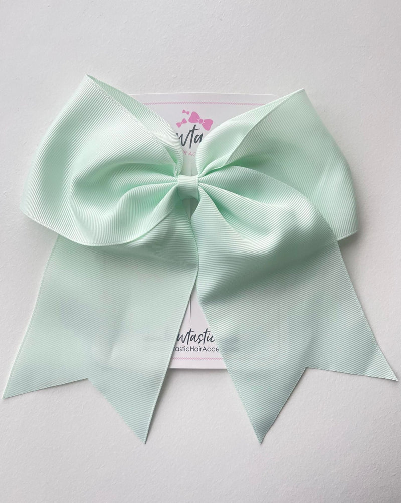 7 Inch Cheer Bow - Ice Mint