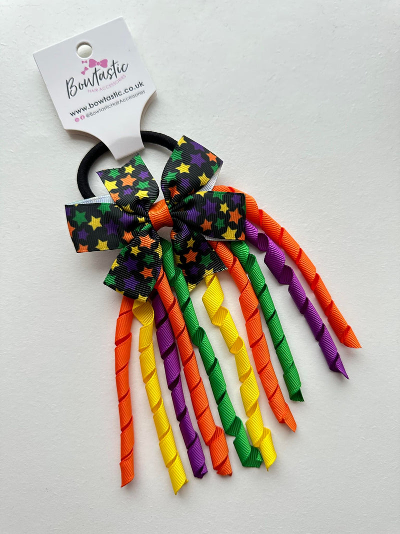 Halloween - 3 Inch Pinwheel Corker Bobble - Black Multi Star