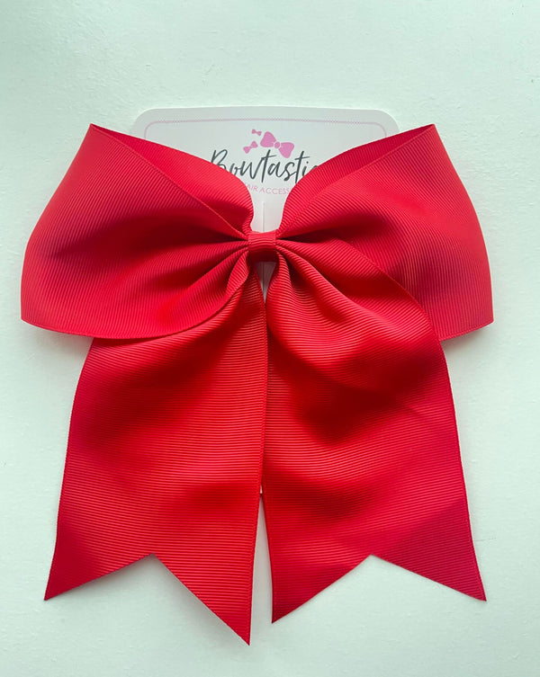 7 Inch Cheer Bow - Hot Red
