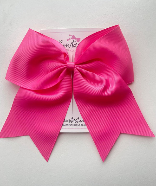 7 Inch Cheer Bow - Hot Pink