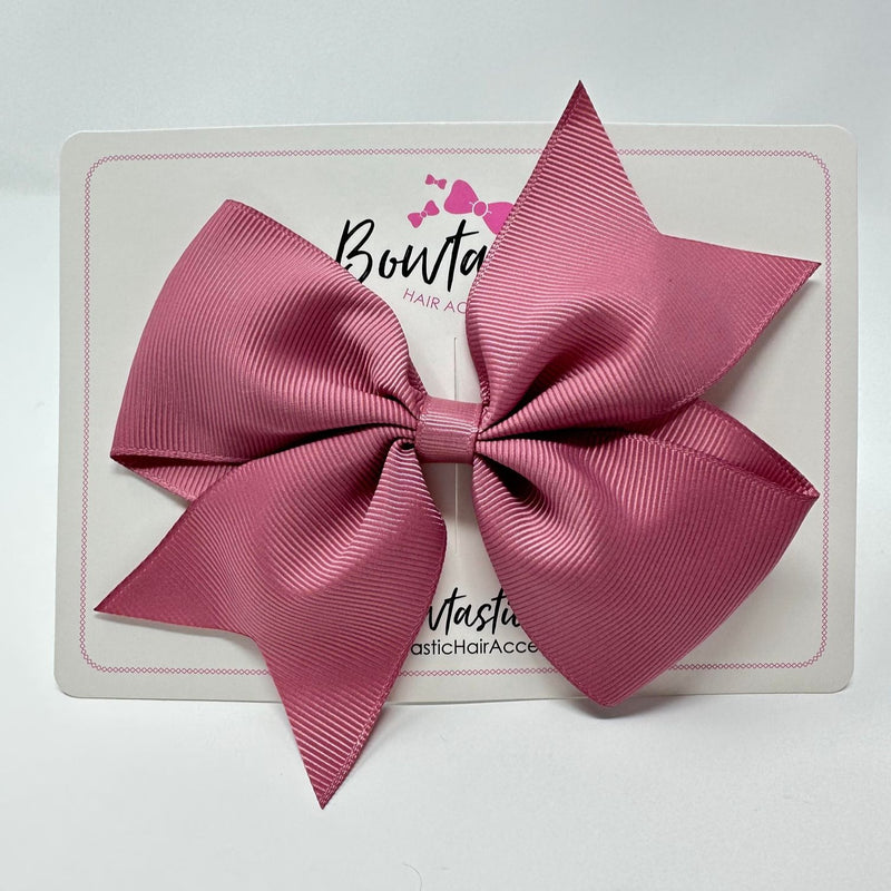 5 Inch Flat Bow - Rosy Mauve