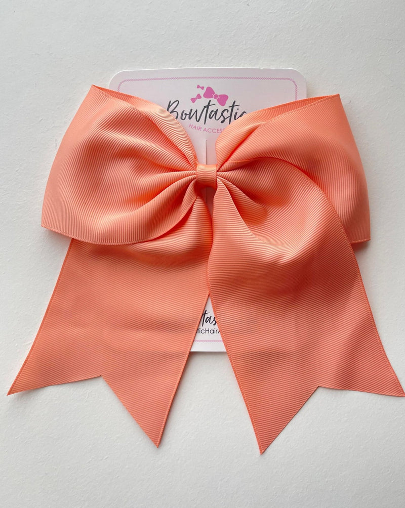 7 Inch Cheer Bow - Peach