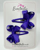 2 Inch Bow Snap Clip - Regal Purple - 2 Pack