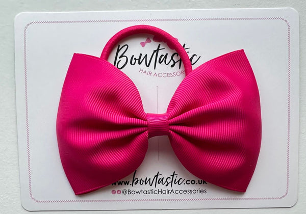 4.5 Inch Tuxedo Bow Bobble - Azalea