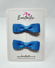 2.75 Inch Flat Bow - Porcelain Blue - 2 Pack