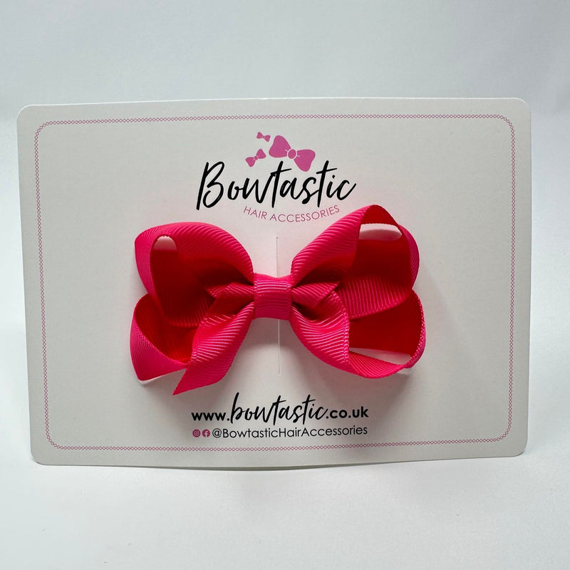 3 Inch Bow - Shocking Pink