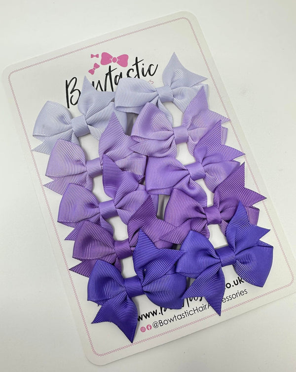 Bow Set - 2.5 Inch - Purples - 10 Pack