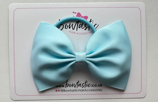 4.5 Inch Tuxedo Bow Bobble - Light Blue