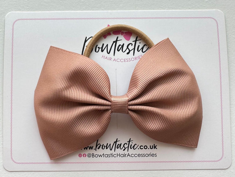 4.5 Inch Tuxedo Bow Bobble - Natural