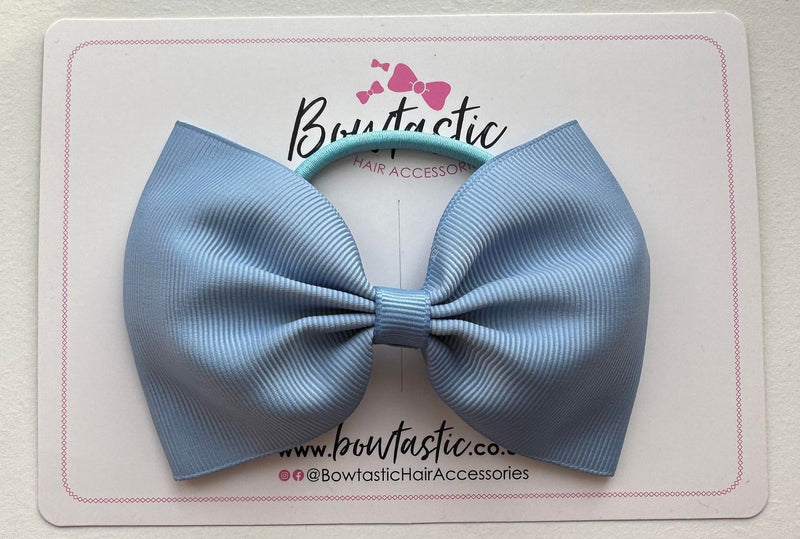 4.5 Inch Tuxedo Bow Bobble - French Blue