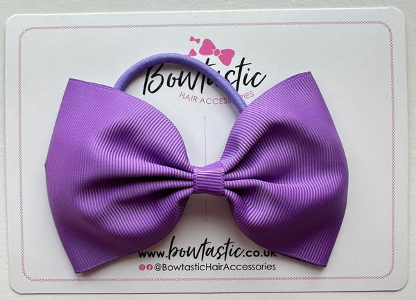 4.5 Inch Tuxedo Bow Bobble - Grape