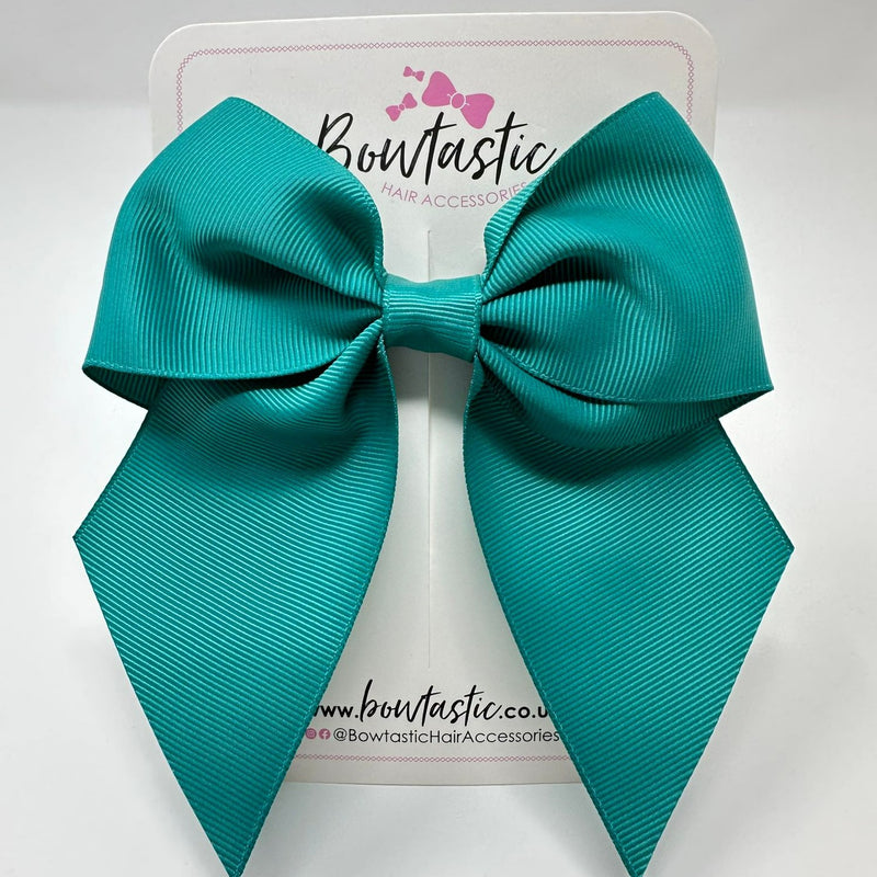 5 Inch Cheer Bow - Jade Green