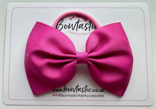 4.5 Inch Tuxedo Bow Bobble - Raspberry Rose