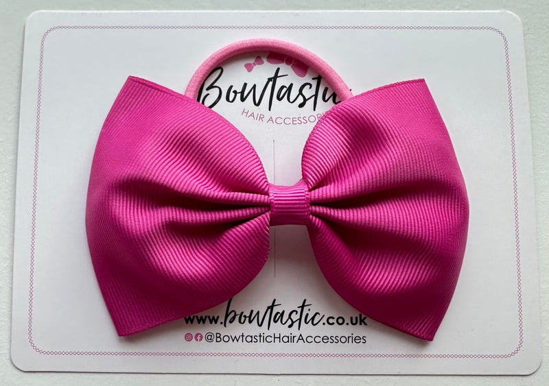 4.5 Inch Tuxedo Bow Bobble - Raspberry Rose