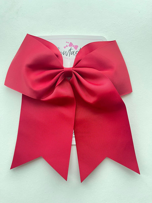 7 Inch Cheer Bow - Scarlet Red