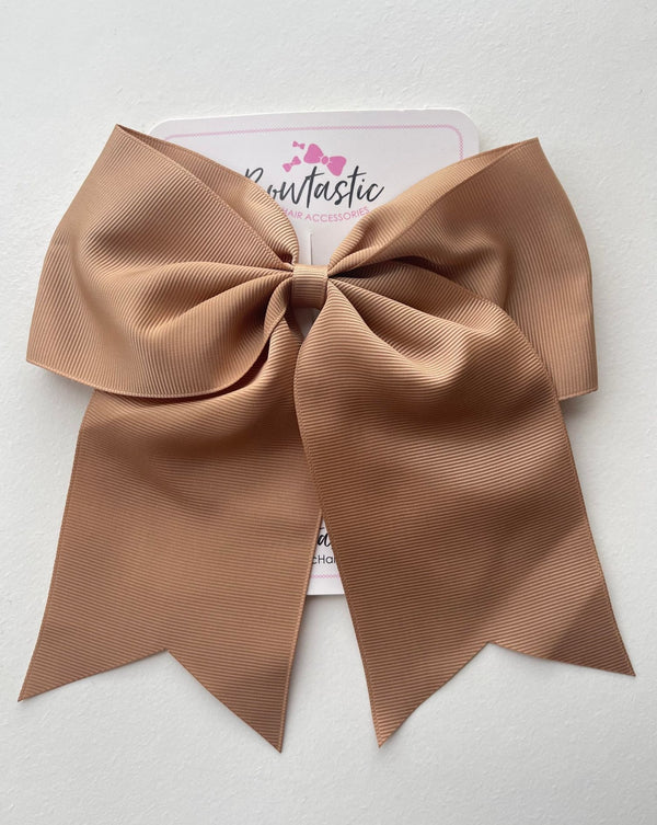 7 Inch Cheer Bow - Latte
