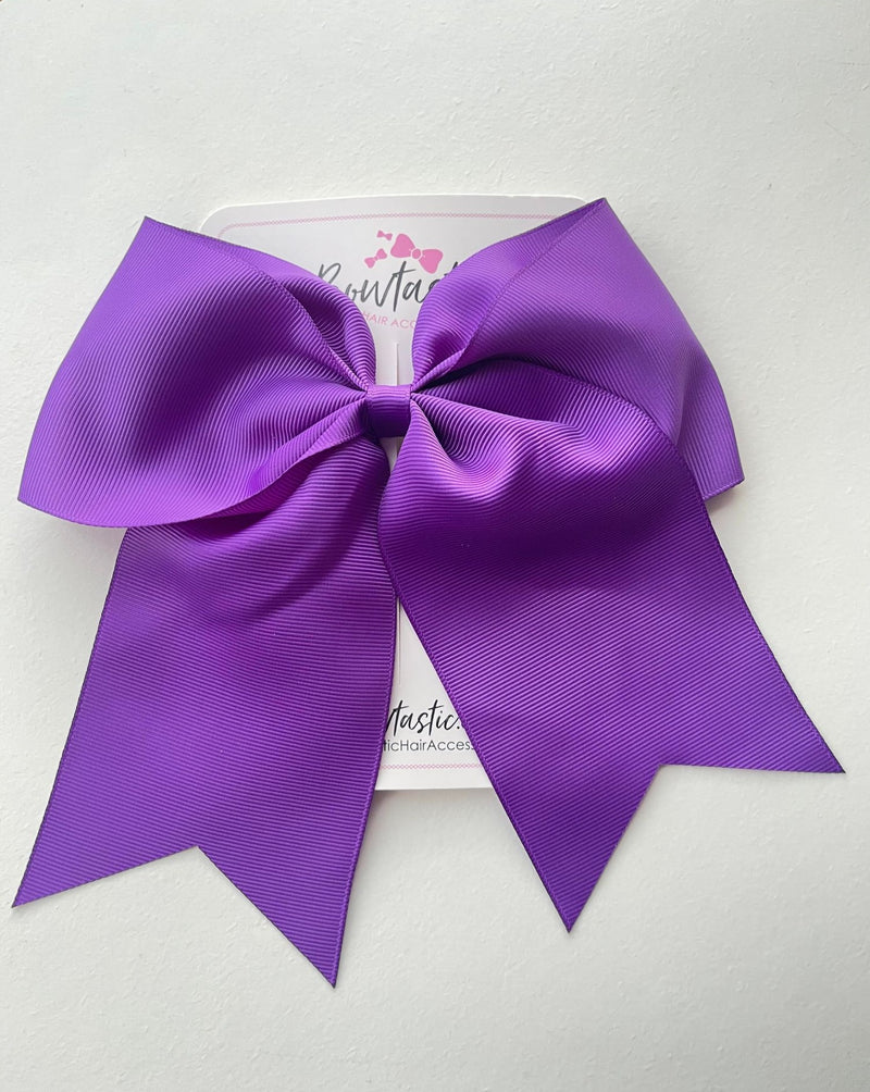 7 Inch Cheer Bow - Purple