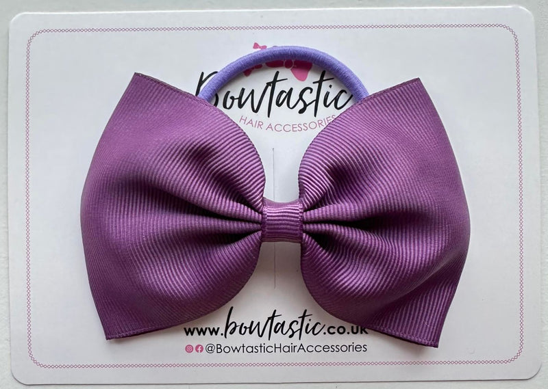 4.5 Inch Tuxedo Bow Bobble - Amethyst